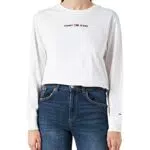 Tommy Jeans Tjw Reg Linear Logo LS T-Shirt, White