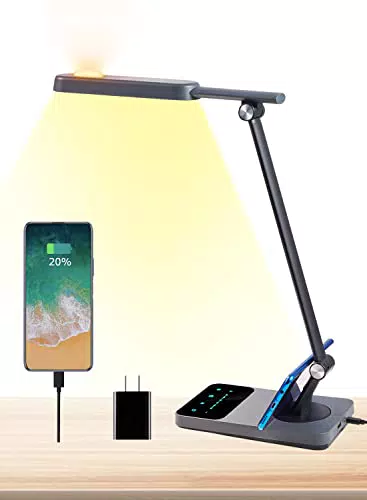 TRONTORE Lampada da Scrivania, Luce Notturna, Lampada da Tavolo