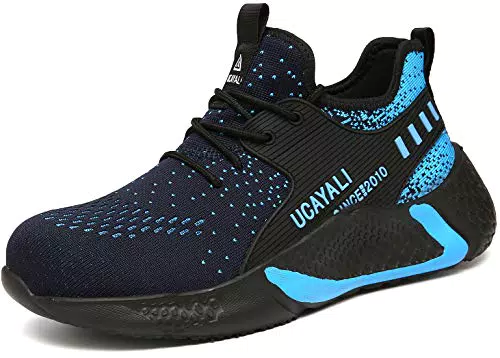UCAYALI Scarpe Antinfortunistiche Uomo Comode Traspiranti Scarpe da Lavoro Morbide Scarpe da Ginnastica Leggere per Lavorare Cammin Supermercato