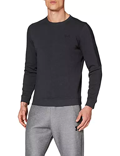 Under Armour Microthread Fleece Crew, Felpa Uomo, Nero