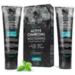 Unnis Sbiancante Denti Professionale Dentifricio Sbiancante Professionale 2 Pack Carbone Attivo Blanco Dent Dentifricio al Carbone Denti Sbiancante Kit Bianchi