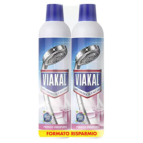 Viakal Anticalcare Detersivo Liquido per Bagno, 2 bottiglie da 700 ml