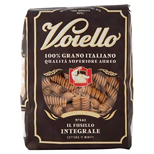 Voiello Pasta Fusilli Integrale, Pasta Corta di Semola Grano Aureo 100%