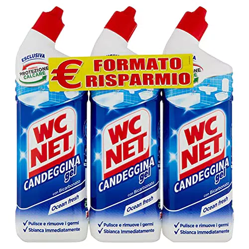Wc Net - Candeggina Gel Extra White, Detergente per Sanitari e Superfici