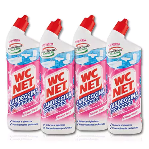 Wc Net Candeggina Gel Profumata, Fragranza Flower Fresh, 4 pezzi