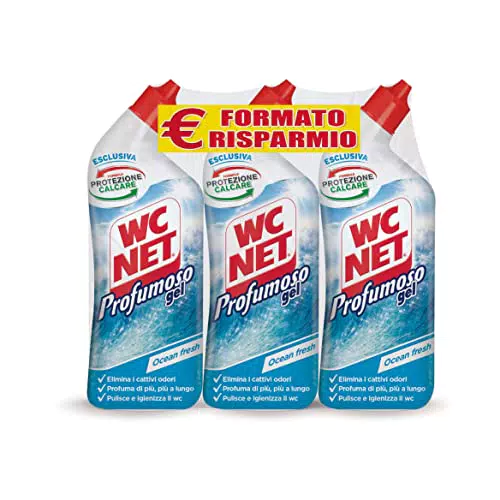Wc Net - Profumoso Gel, Anticalcare e Igienizzante per WC, Tripacco