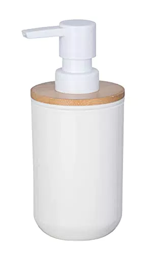WENKO Dispenser sapone Posa bianco - Dispenser sapone liquido Capacità: 0.33 l