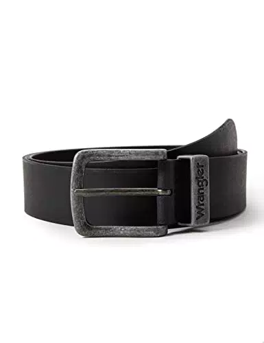 Wrangler Metal Loop Cintura, Nero, 100 Uomo