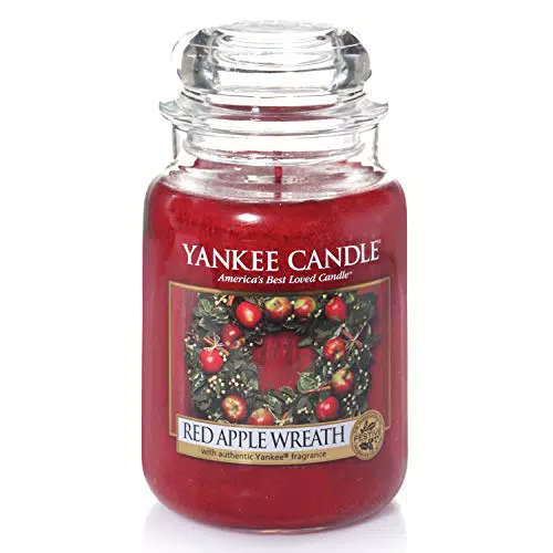 Yankee Candle Candela profumata in giara grande, Red Apple Wreath