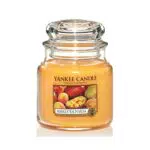 Yankee Candle Candela profumata in giara media, Salsa di mango alla pesca