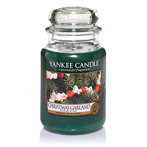 Yankee Candle Candela profumata in giara grande, Ghirlanda di natale