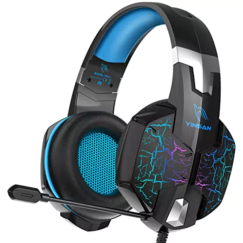 YINSAN TM5 Cuffie Gaming per PS4, Cuffie PS4 PS5 Over Ear con Microfono
