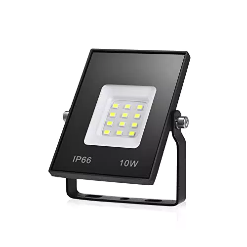 ELEING 10W Mini Faretto LED da Esterno, 800LM Faro da Esterni