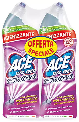 ACE WC Gel Multigetto Candeggina Igienizzante, 2 Confezioni da 700 ml