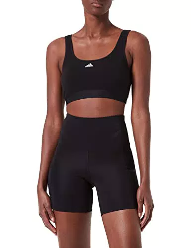 adidas Crop Bra Bustino, Nero