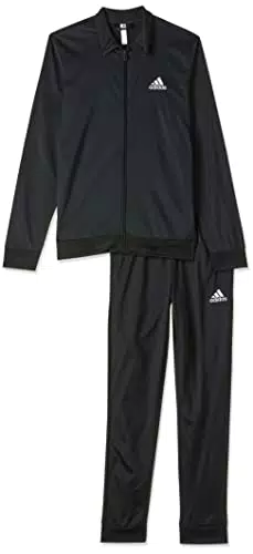 adidas M SL TR TT TS, Tuta da Ginnastica Uomo, Top:Black/White Bottom:Black/White