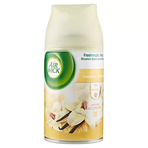Air Wick Freshmatic Ricarica Spray Automatico, 1 Ricarica di Profumatore per Ambienti alla Fragranza di Vaniglia e Thè Bianco