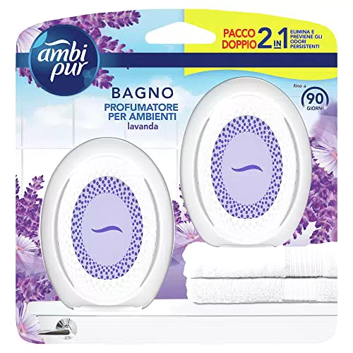 Ambi Pur Bagno, Profumatore per Ambienti, Fragranza Lavanda