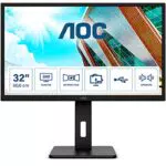 AOC Q32P2 - Monitor QHD da 32, regolabile in altezza
