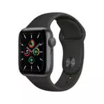 Apple Watch SE Cassa In Alluminio Color Grigio Siderale Con Nero Cinturino Sport