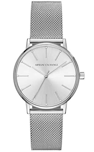 Armani Exchange Orologio da Donna a Tre Lancette in Acciaio Inossidabile