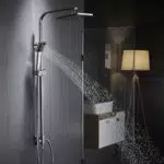 Auralum Colonna Doccia Soffione Doccettaet Doccia Fori Muro Regolabili Senza Miscelatore