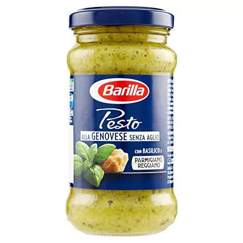Barilla Sugo Pesto alla Genovese senza Aglio con Basilico Fresco Italiano e Parmigiano Reggiano Dop