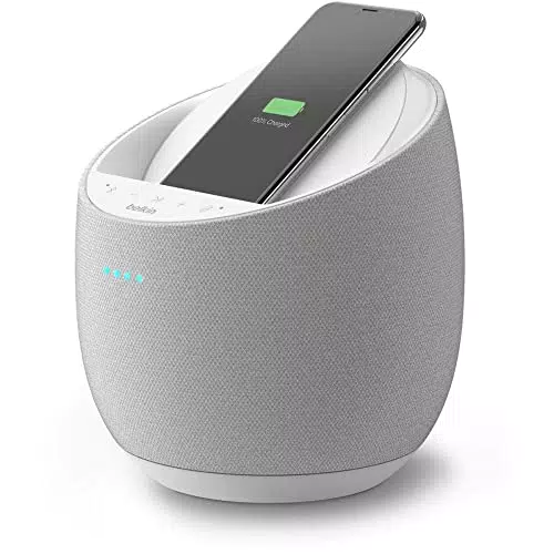 Belkin Altoparlante Intelligente + Caricabatteria Wireless, bianco