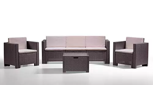 Bica 9018 Set Salottino Colorado 5 Posti 120 x 70 x 70 cmarrone