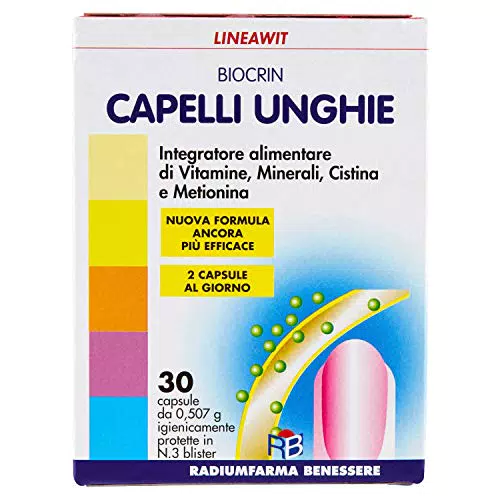 Biocrin Lineawit - Integratore Alimentare di Vitamineinerali, Cistina, metionina e Miglio - 30 Cps