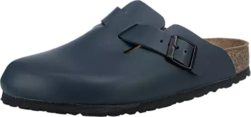 Birkenstock Schuhe Boston Naturleder Schmal Blue 44 Blau