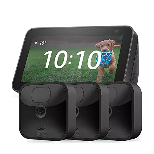 Blink Outdoor 3 Videocamera di sicurezza in HD + Echo Show 5