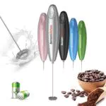 Bonsenkitchen Montalatte Elettrico, Schiumatore Con Testina Del Frullino a Doppia/Singola Molla