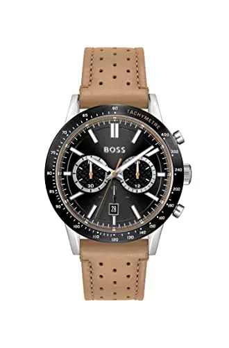 BOSS Orologio Analogico Quarzo Unisex-Adulti con Cinturino in Pelle 1513964