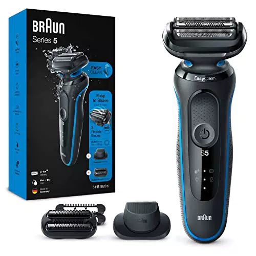 Braun Series 5 Rasoio Elettrico Uomo, Rifinitore Di Precisione ed Effetto Barba Incolta EasyClick