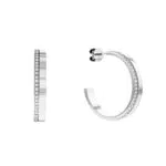 Calvin Klein Orecchini a Cerchio da Donna, Collezione Minimal Linear con Cristalli 35000163
