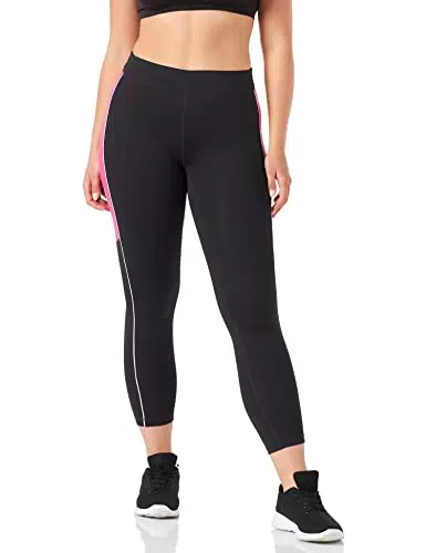 Champion C-Tech -Cropeggings, Donna, Nero/Rosa