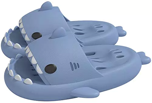 Ciabatte Squalo Estive Donna Uomo Pantofole da Bagno Comode Ciabatta da Doccia Antiscivolo Sandali da Spiaggia e Piscina a Punta Aperta Shark Slides Slippers