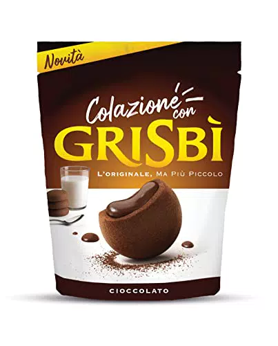 Colazione con Grisbì - Originali Biscotti Grisbì di Croccante Frolla al Cacao Ripieni di Crema al Cioccolato