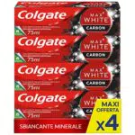 Colgate Dentifricio Sbiancante Max White Carbon, Dentifricio Minerale Delicato Al Carbone Attivo Per Denti Bianchi