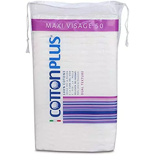 Cotton Plus MAXI VISAGE 50 pz. - LINEA BEAUTY, DISCHETTI PRETAGLIATI 100% PURO COTONE