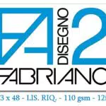 Fabriano F2 06201534, Fogli Lisci Riquadrati, Grammatura 110gr/m2, 12 Fogli