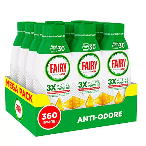 Fairy Detersivo Lavastoviglie Gel Liquido, 360 Lavaggi