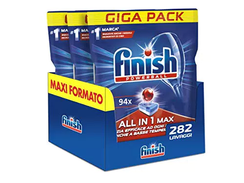 Finish All in 1 Max Pastiglie Lavastoviglie, 282 Capsule Lavastoviglie