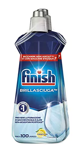 Finish Brillantante Lavastoviglie al Limone, 2 Prodotti da 500 ml di Brillantante