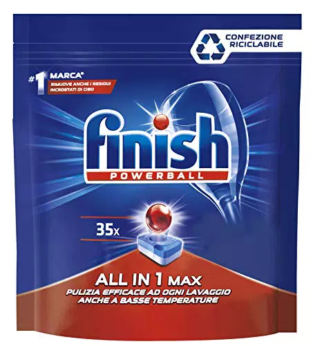 Finish Pastiglie per Lavastoviglie, All in One Max, 35 Pastiglie