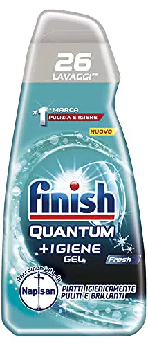 Finish Quantum +Igiene Gel, Gel Detersivo Per Lavastoviglie Liquido Raccomandato da Napisanultiazione