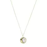Fossil Georgia Moonphase Collana con ciondolo da donna in madreperla bianca
