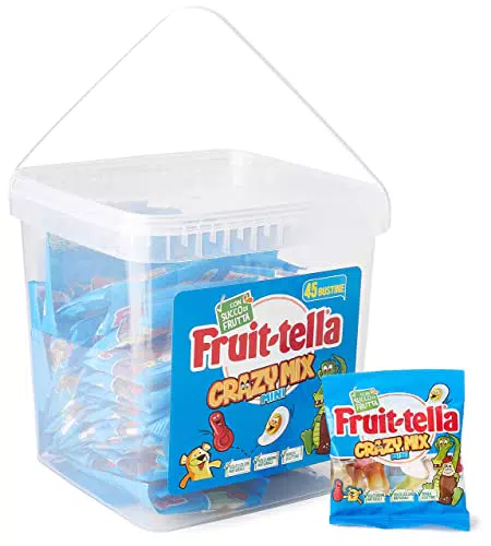Fruittella Crazy Mix Jar Caramelle Gommose Gusti Assortiti con Succo di Frutta e Aromi Naturalienza Glutine
