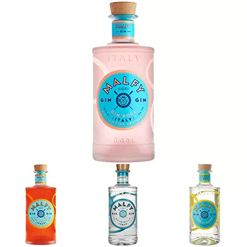 Set Malfy Gin: rosa, con arancia, originale e limone